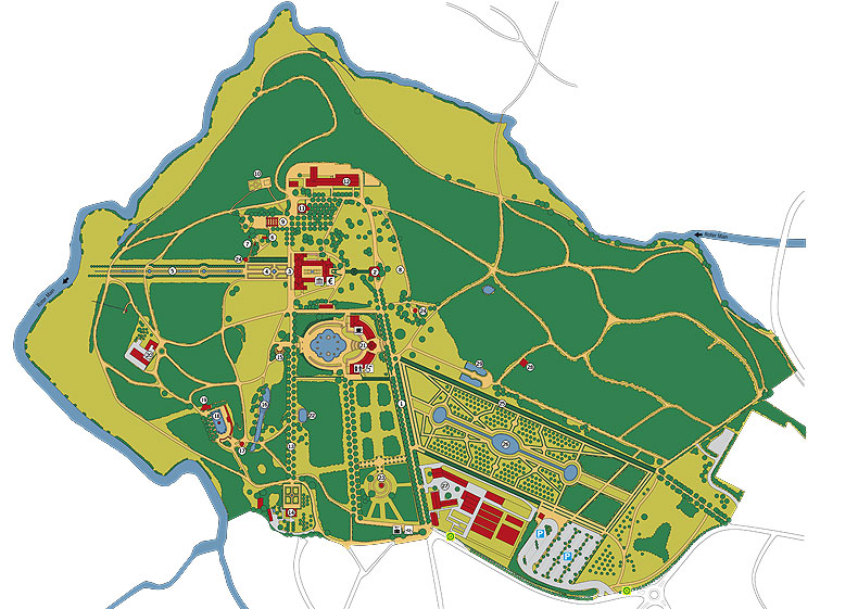externer Link zum Plan des Hofgartens Eremitage (PDF)