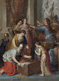 Bild: "Odysseus erkennt den Achill unter den Töchtern des Lykomedes", Gerard Hoet