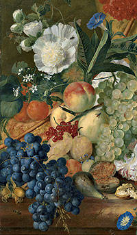 Bild: "Früchte und Blumen", Jan van Huysum