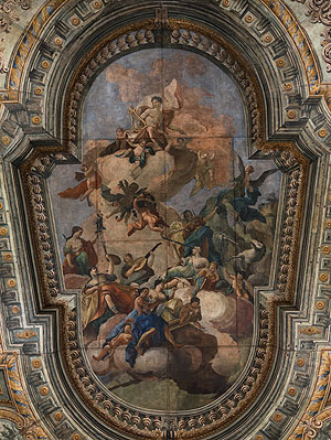 Picture: Section from the ceiling painting showing Apollo