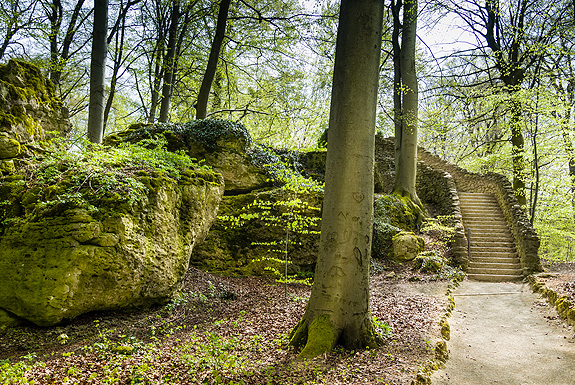 Bild: Felsengarten, Treppe zum Belvedere